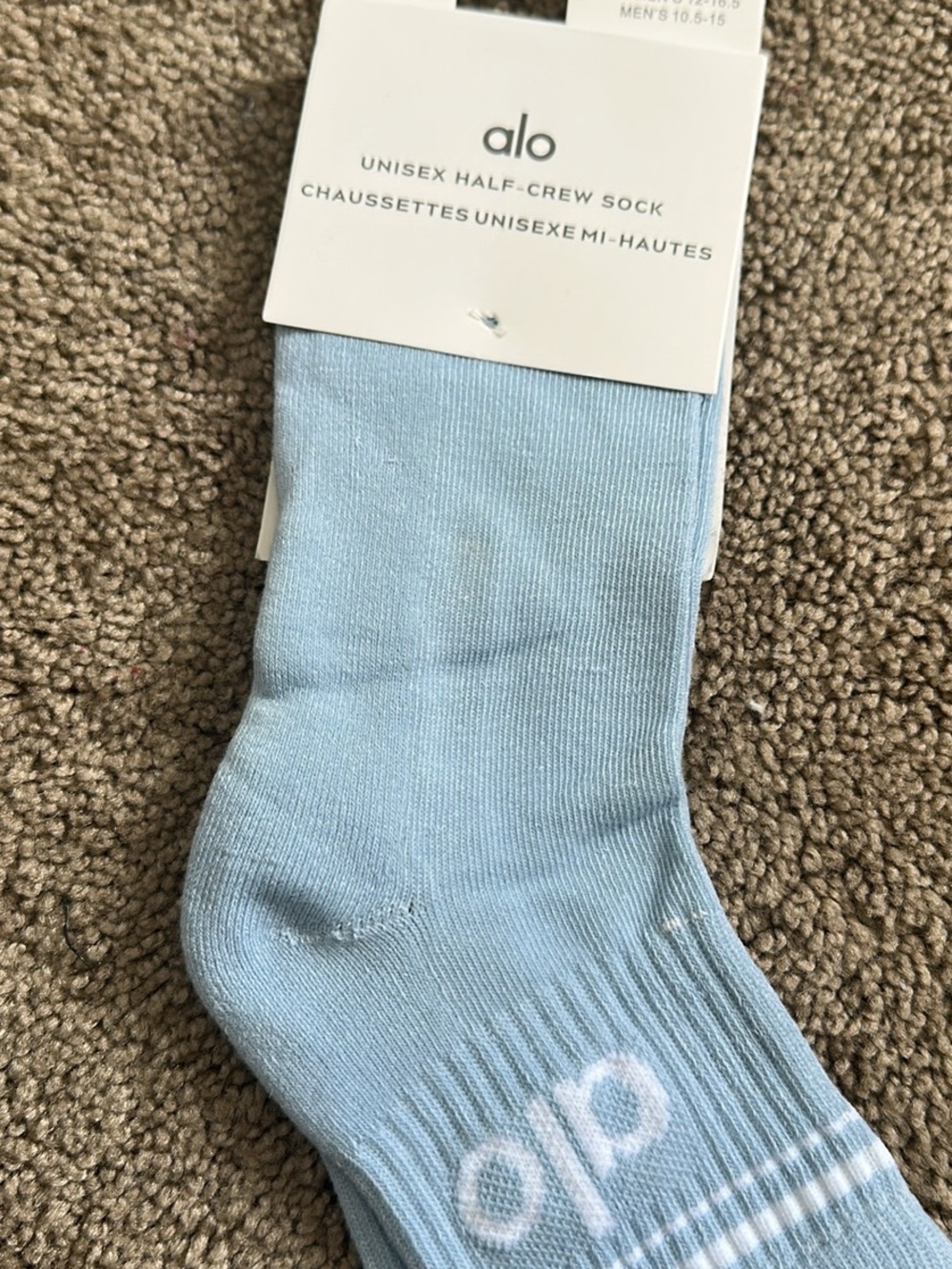 LG Light Blue Casual Half-Crew Socks